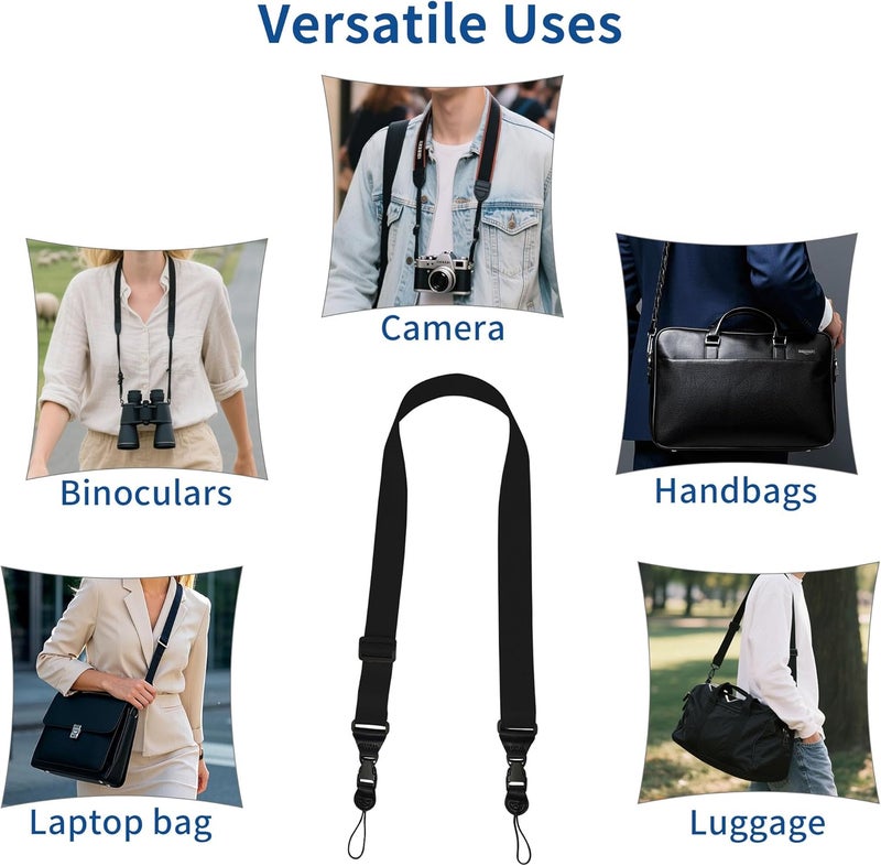 ATLRGISL Adjustable iPad Binocular Camera Strap, Comfortable Shoulder Strap Nylon Neck Lanyard for iPad/Samsung Tablet Case,Crossbody Laptop Luggage Bag(Black) - Image 5